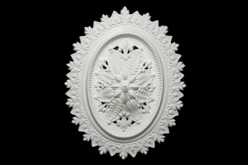 CCR-06V / R440V Dished Oval Part Ceiling Rose Vented