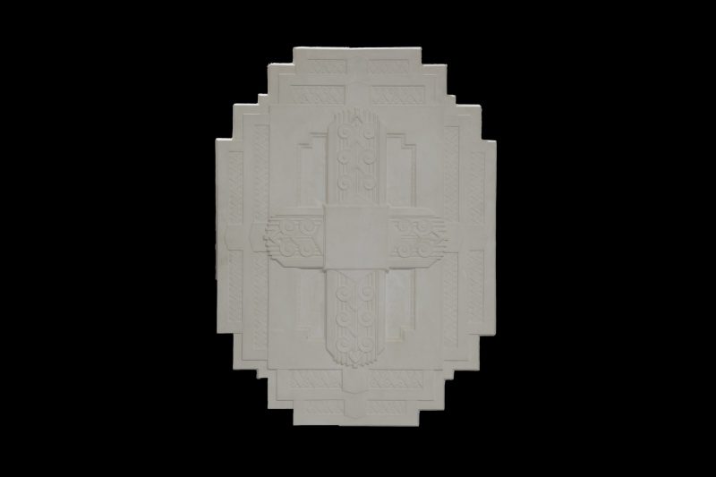 CCR-37P Large Art Deco Cross Rose Solid