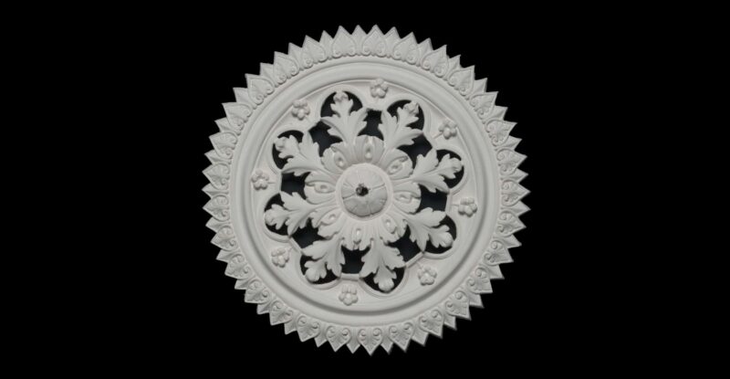 CCR-44AV Small Victorian Flower and Leaf Ceiling Rose Fully Vented