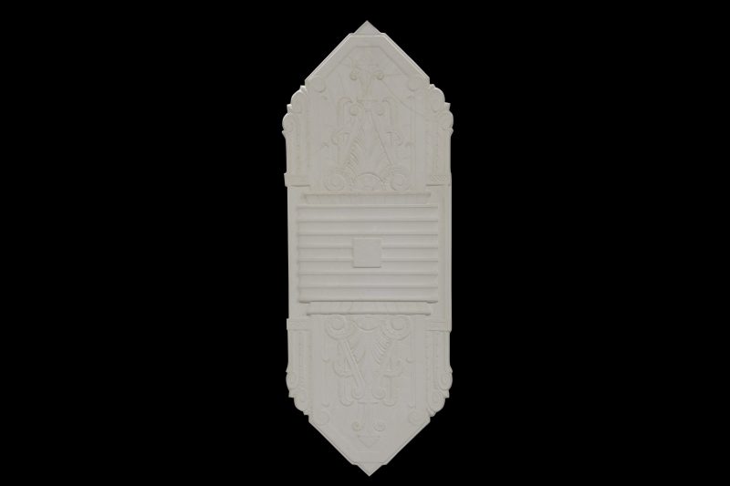 CCR-47P / R523S Large Art Deco Oblong Ceiling Rose Solid