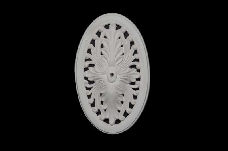 CCR-51V / R454V Leaf Twirl Oval Ceiling Rose Vented