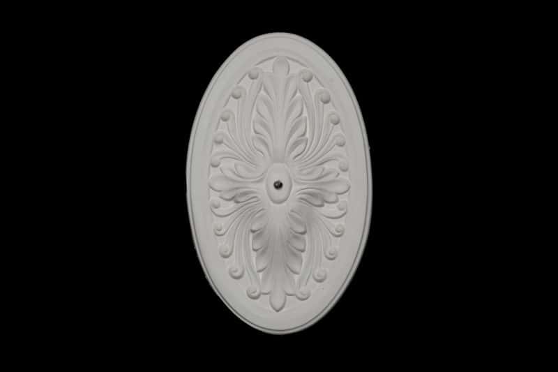 CCR-51P / R454S Leaf Twirl Oval Ceiling Rose Solid