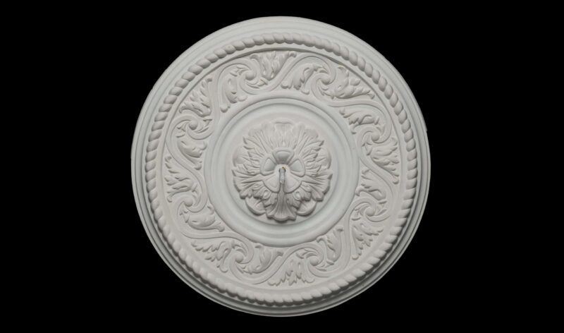 CCR-55P / R289S Volute Rope and Swirl Ceiling Rose Solid