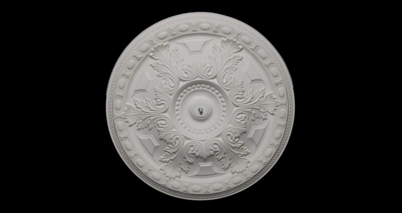 CCR-71P / R128S Mediterranean Ceiling Rose Solid