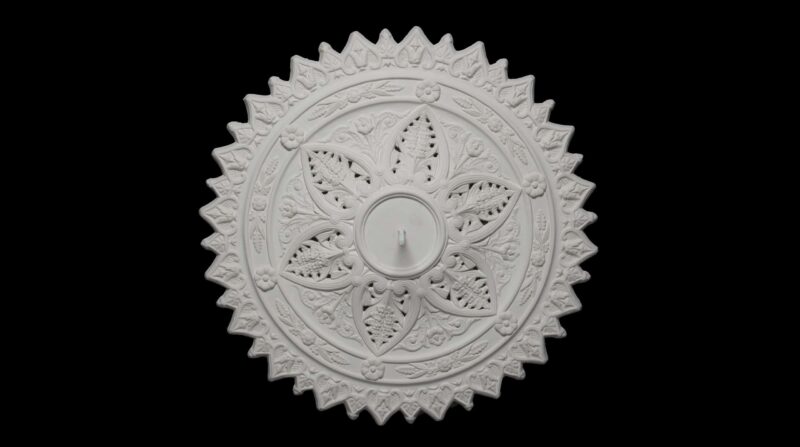 CCR-75V / R230V Leaf, Flower and Fern Ceiling Rose Vented