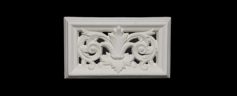 CCV-09 Large Thistle Fleur de Lys Framed Wall Vent
