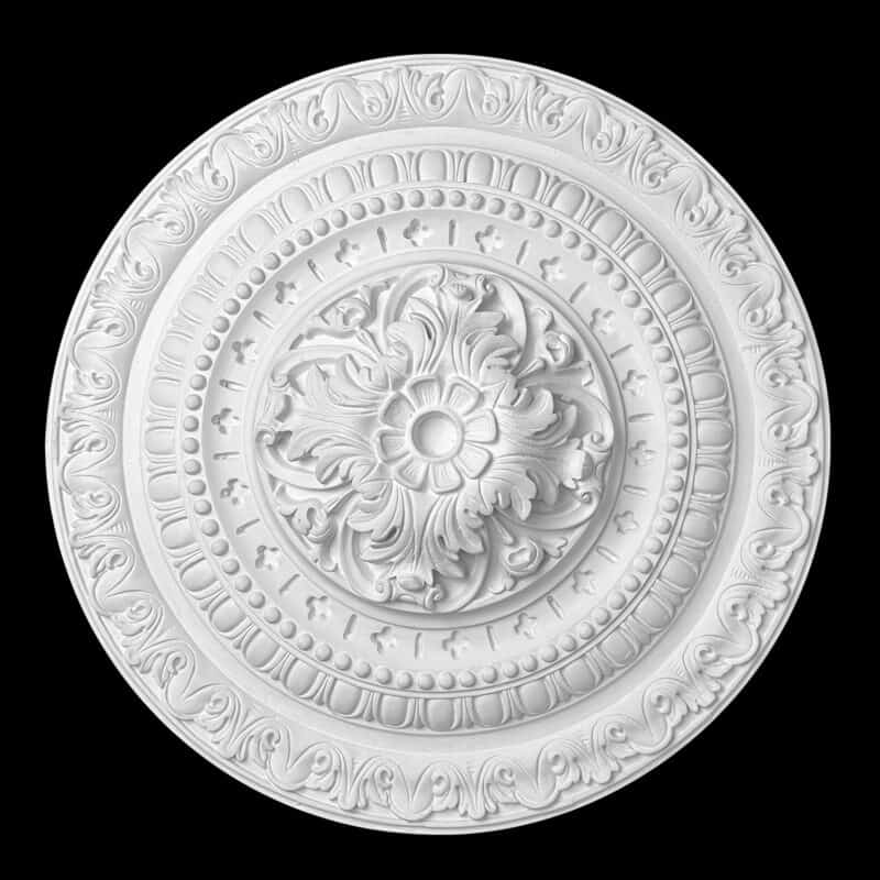 CCR-52P / R325S Egg, Dart and Leaf Ceiling Rose Solid