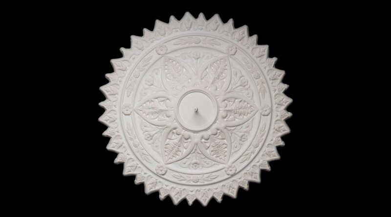 CCR-75P / R230S Leaf, Flower and Fern Ceiling Rose Solid