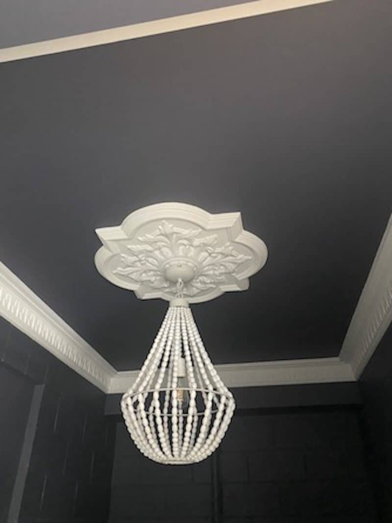 LS-27 Audry  8 light White Beaded Pendant