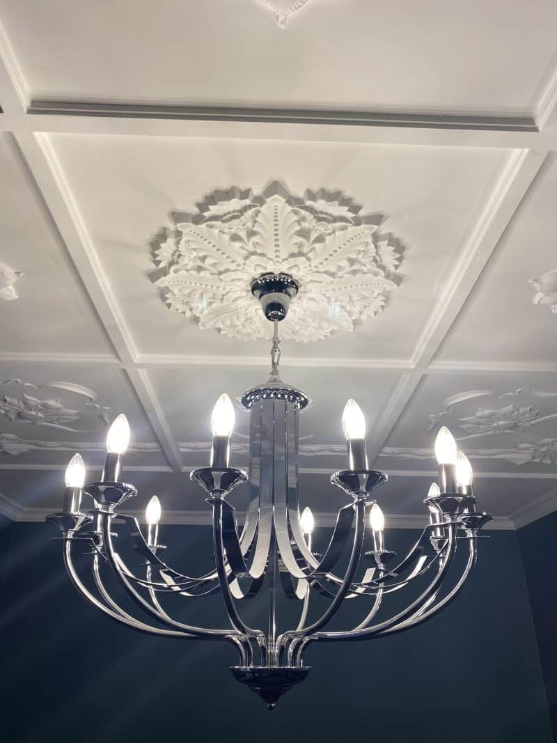 LS-01 Hoodshire 12 Light Chrome Pendant