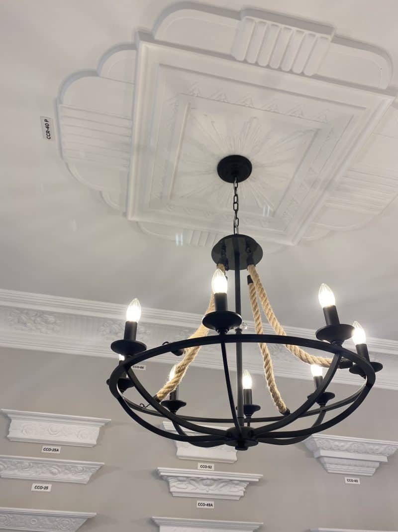 LS-14 Wynery 8 light Black Rope Pendant