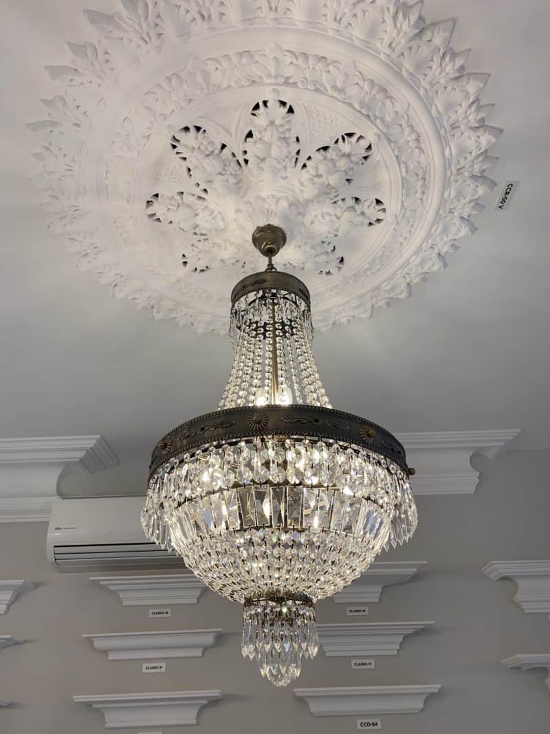 LS-21 Impero 8 light Bronze Crystal Basket