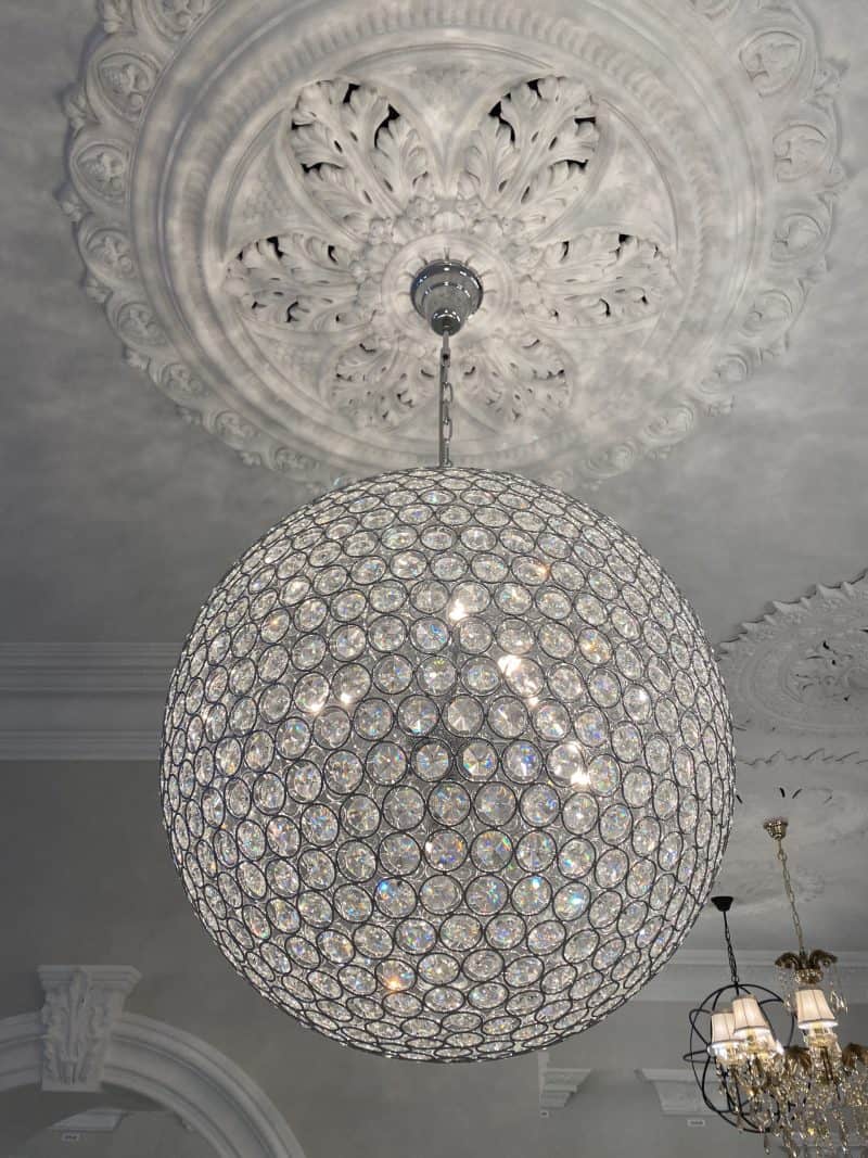 LS-22 Rigoni 8 light Crystal Ball Pendant