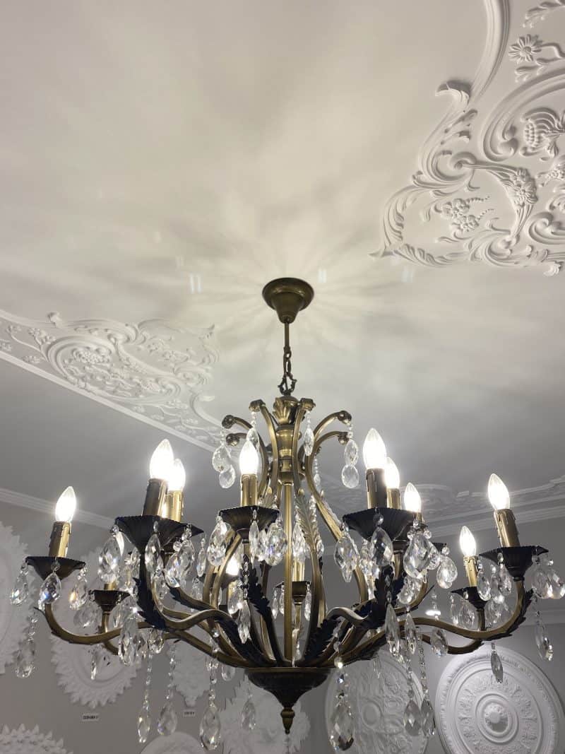LS-23 Rivoli 16 light Bronze Crystal Pendant
