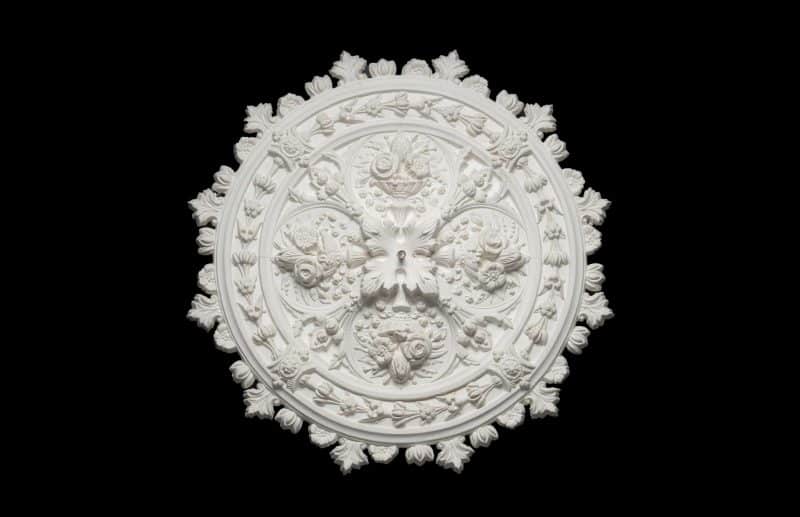 CCR-03P / R240S Rosebowl Smaller Fringe Ceiling Rose Solid