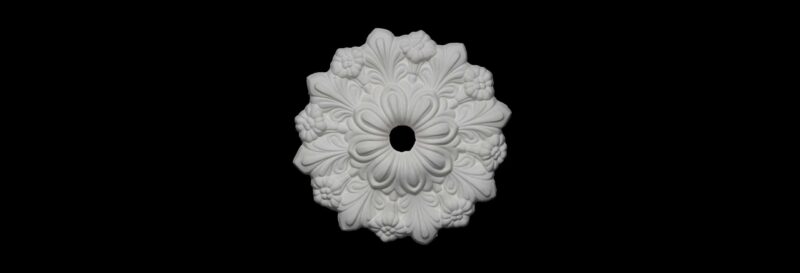 CCR-14P / R411S Daisy Flower Small Ceiling Rose Solid