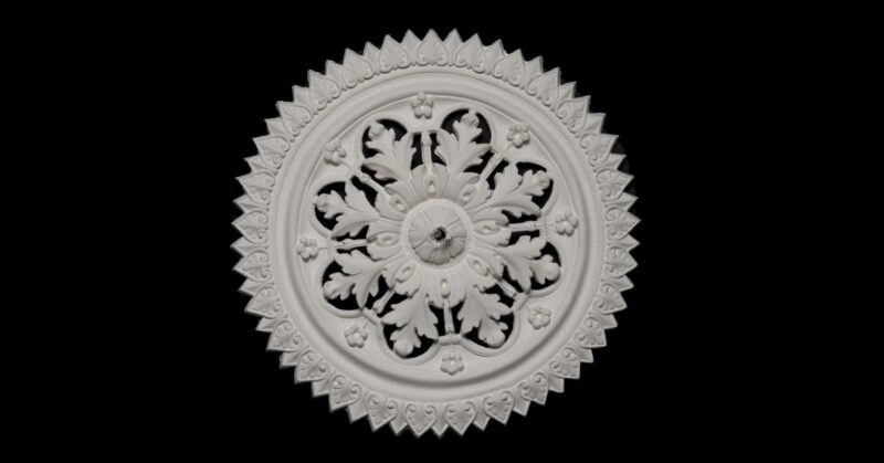 CCR-44V / R348V Small Victorian Flower and Leaf Ceiling Rose Partially Vented