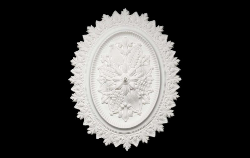 CCR-06P / R440S Dished Oval Ceiling Rose Solid