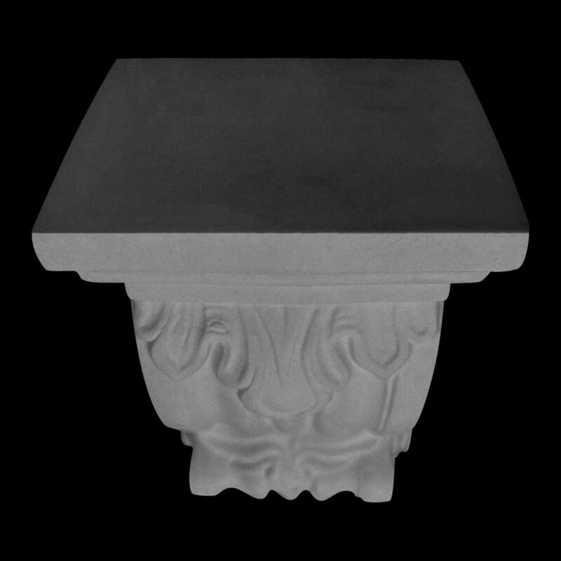 CCT-06 / T14 CEMENT Right Angled Scrolled Block Truss with Cap in Cement - Image 3