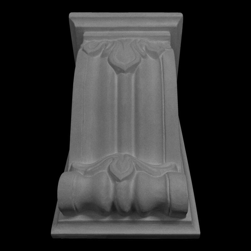 CCT-06 / T14 CEMENT Right Angled Scrolled Block Truss with Cap in Cement - Image 2