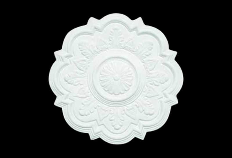 R359S Heart and Leaf Ceiling Rose Solid