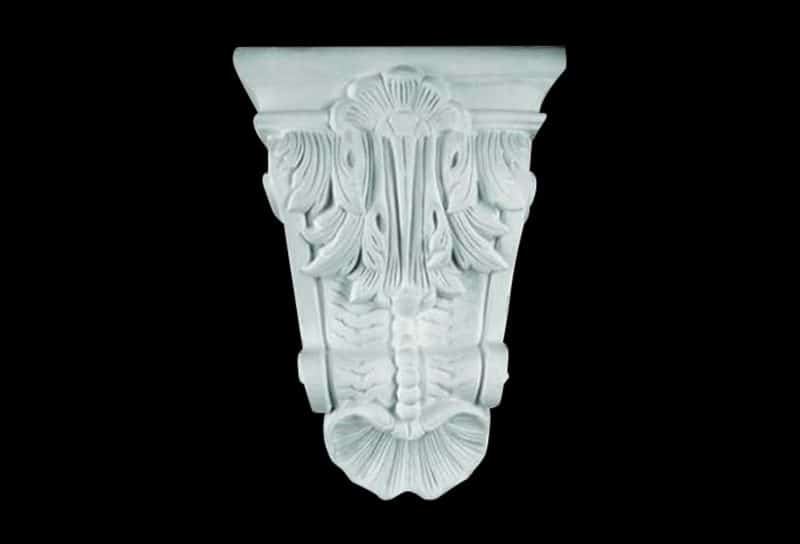 Two Fan, Leaf and Scroll Truss in Cement