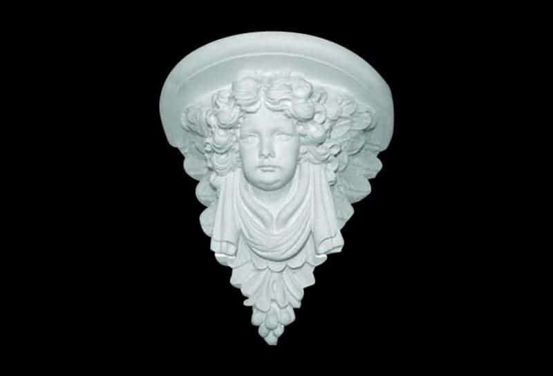 Cherub Drapped and Feathered Truss with Cap 295mm x 330mm x 235mm