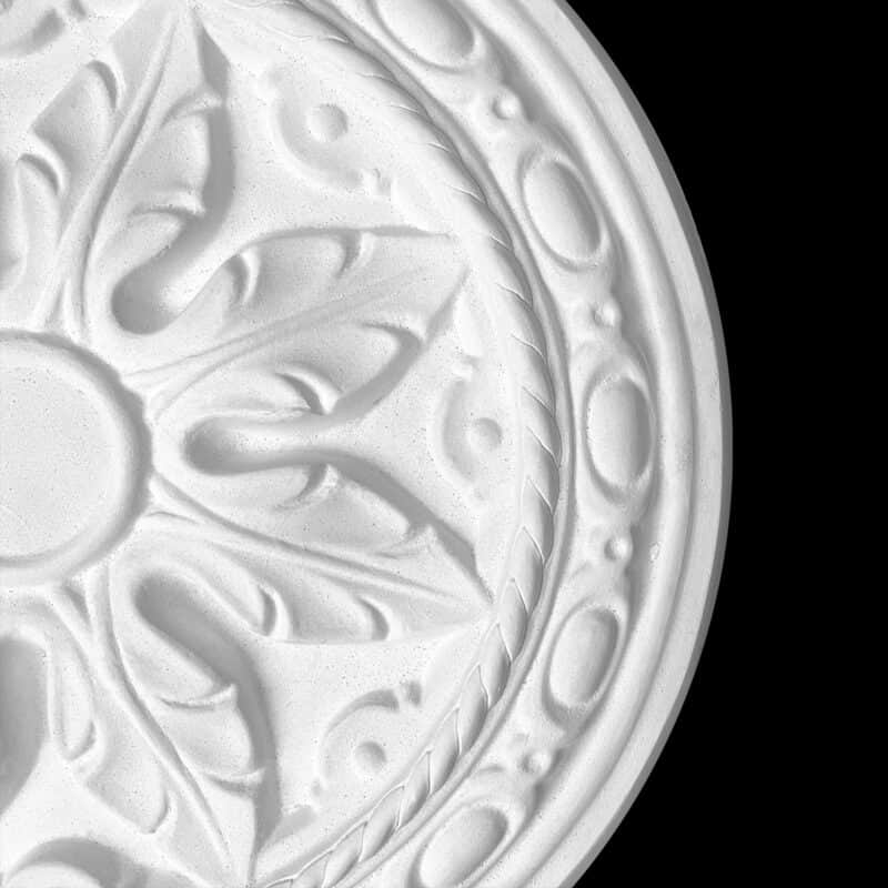 R400S Eight Leaf Acanthus Flower with Egg and Dart Rim Ceiling Rose Solid - Image 2