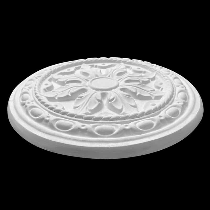 R400S Eight Leaf Acanthus Flower with Egg and Dart Rim Ceiling Rose Solid - Image 3