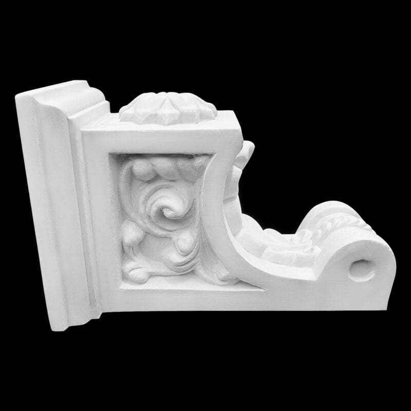 Daisy and Acanthus Truss with Cap in Cement - Image 2