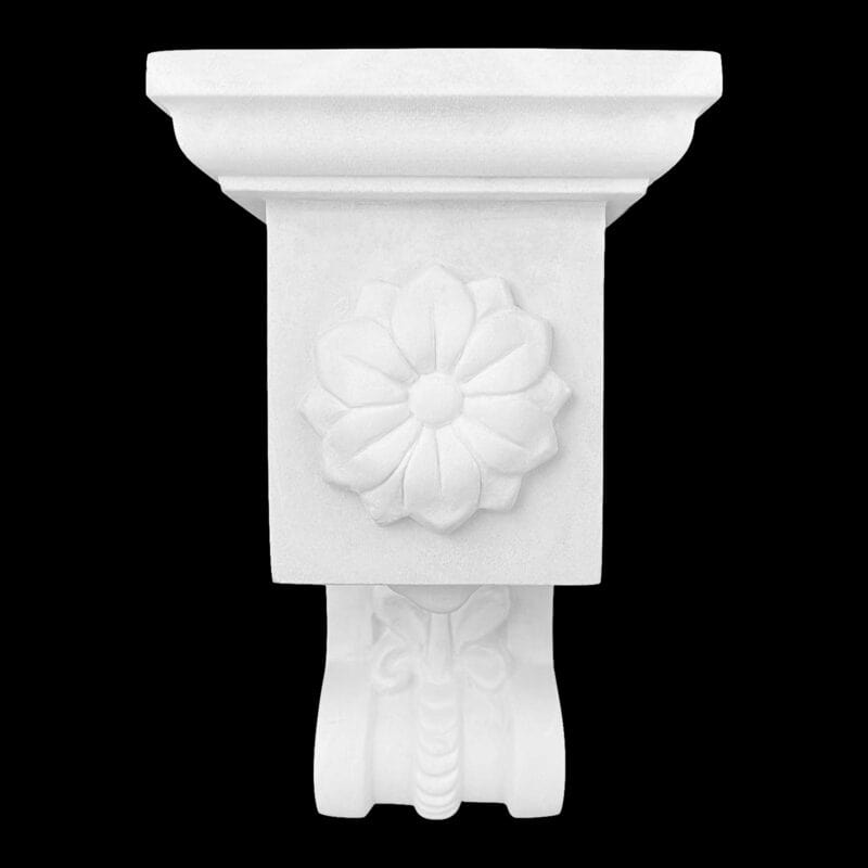 Daisy and Acanthus Truss with Cap in Cement