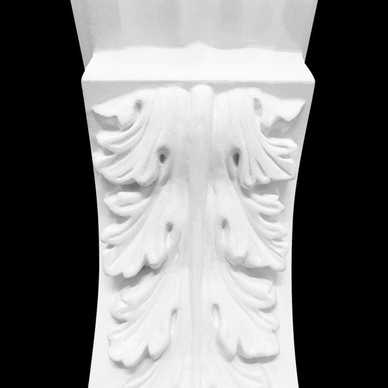 Curled Leaf and Scroll Right-Angled Truss with Fluted Sides and Cap 295mm x 295mm x 240mm - Image 3