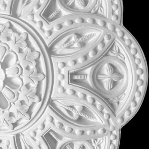 R371S Beaded Wheel Ceiling Rose Solid - Image 2
