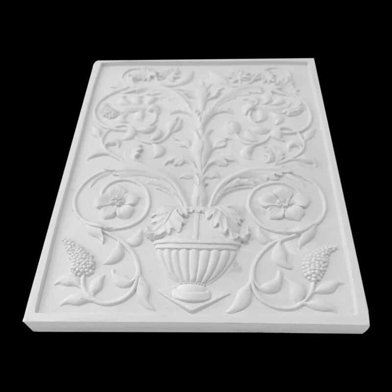WP09 Floral Plant with Urn Wall Plaque Solid - Image 4