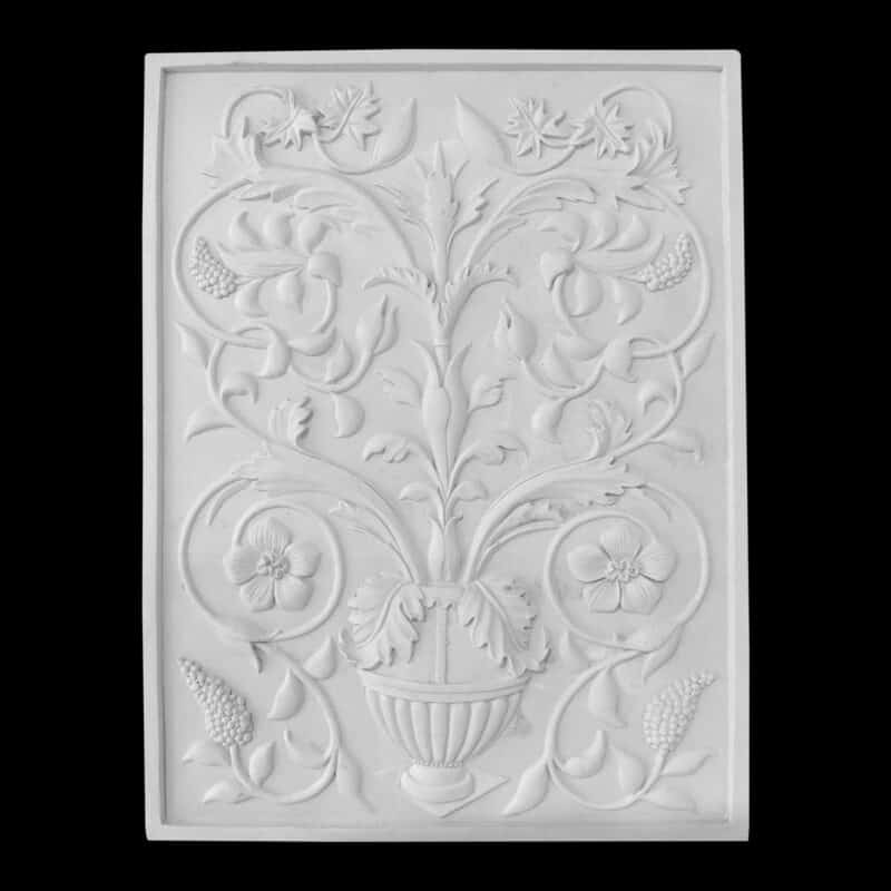 WP09 Floral Plant with Urn Wall Plaque Solid