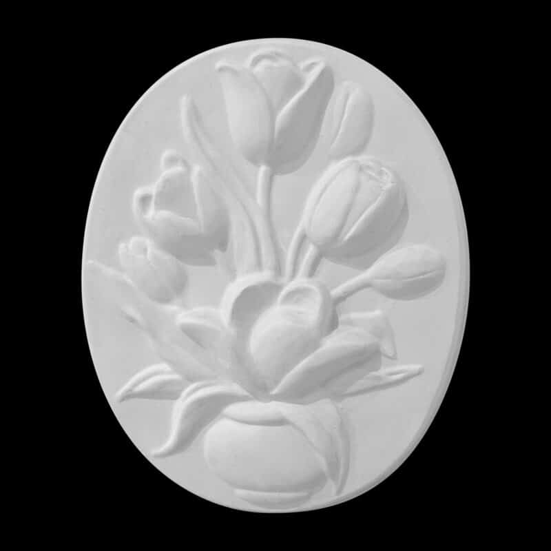 WP01 Tulip Plaster Wall Plaque