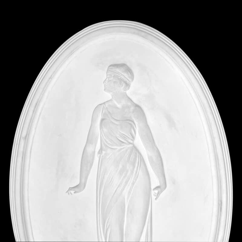 WP10 Art Deco Roman Lady Wall Plaque Solid - Image 3