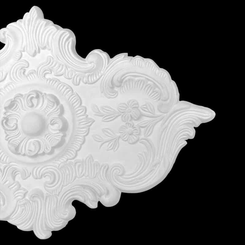 R111S Swirl and Petal Oval Ceiling Rose Solid - Image 3