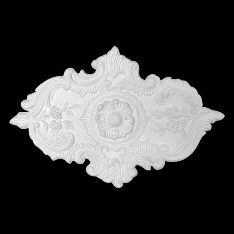 R111S Swirl and Petal Oval Ceiling Rose Solid