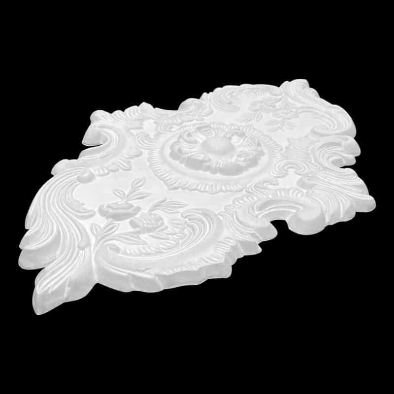 R111S Swirl and Petal Oval Ceiling Rose Solid - Image 2