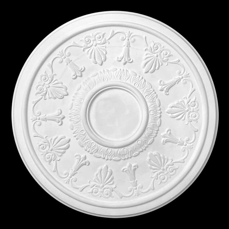 R163S Placor Bold Fleur de Lys Ceiling Rose Solid
