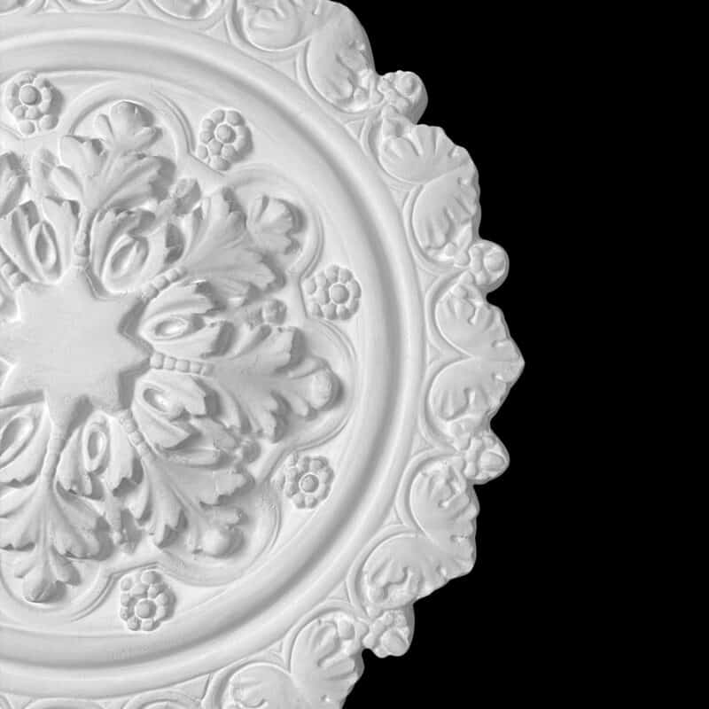 R349S Medium Victorian Flower and Leaf Ceiling Rose Solid - Image 3