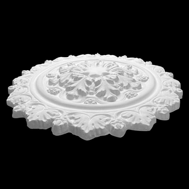 R349S Medium Victorian Flower and Leaf Ceiling Rose Solid - Image 2