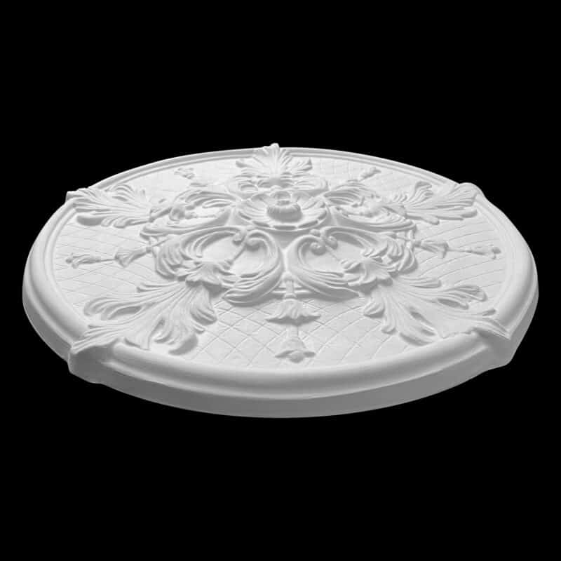 R368S Five Leaf and Petal Lattice Ceiling Rose Solid - Image 3