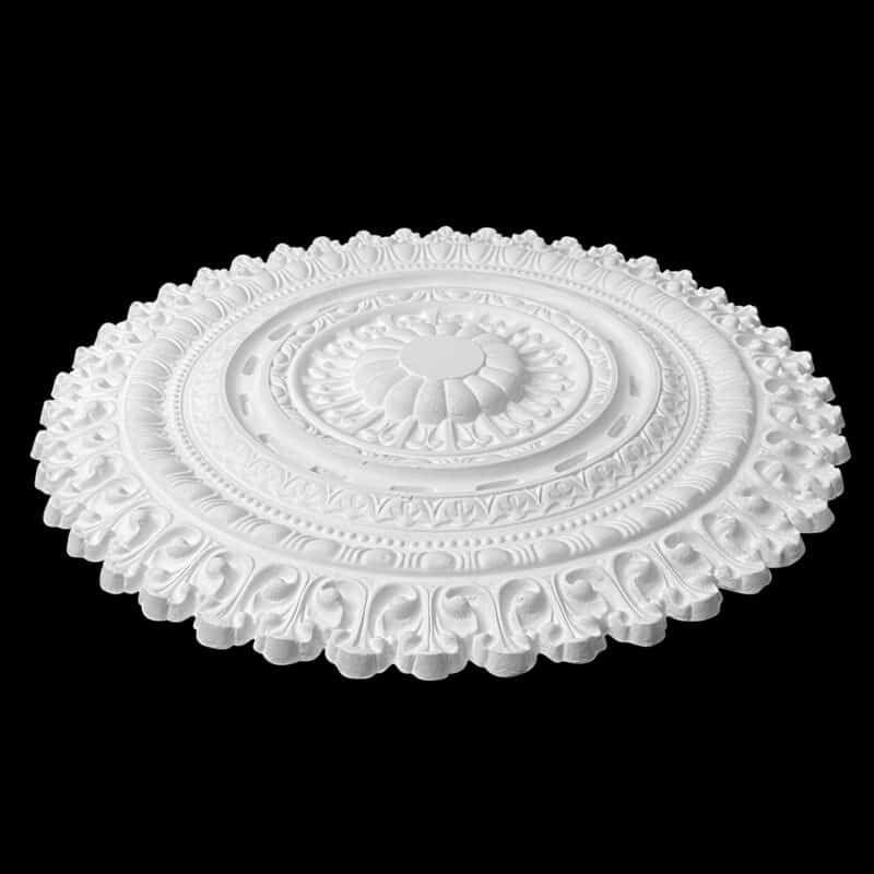 RCH-07S Slotted Egg and Dart Raised Petal Centre Ceiling Rose Solid - Image 2