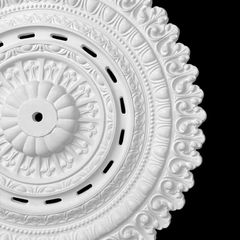 RCH-07V Slotted Egg and Dart Raised Petal Centre Ceiling Rose Vented - Image 2
