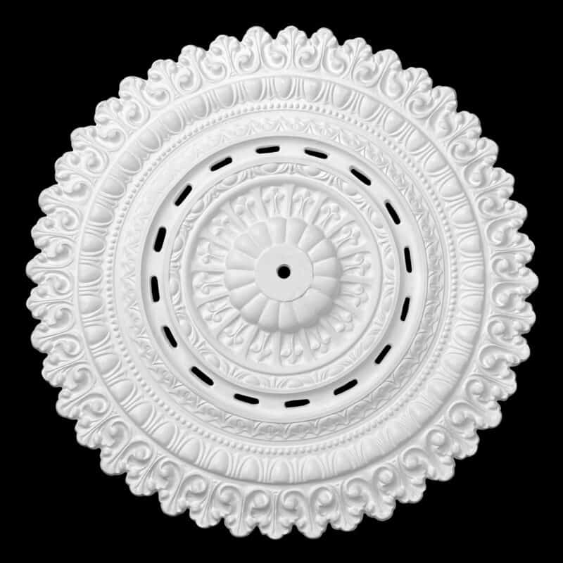 RCH-07V Slotted Egg and Dart Raised Petal Centre Ceiling Rose Vented