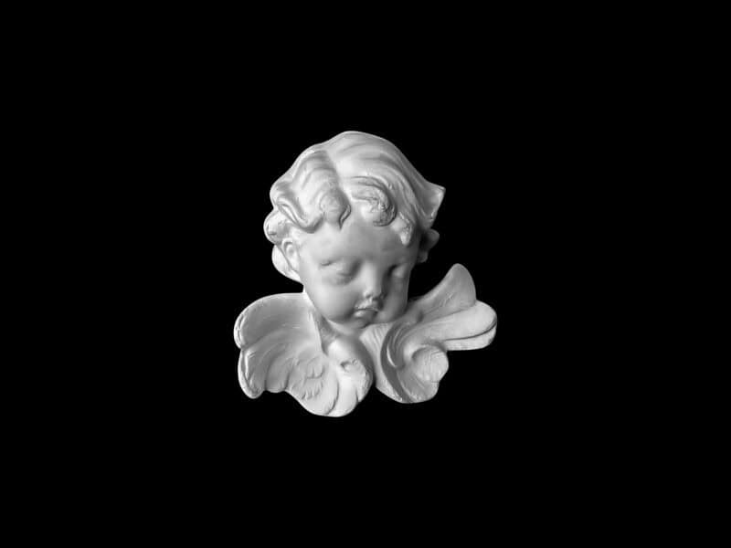OR04 Small Cherub Face with Eyes Closed