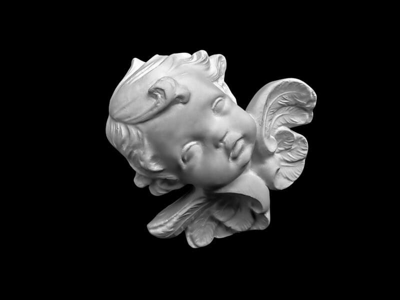 OR08 Large Cherub's Face with Eyes Closed