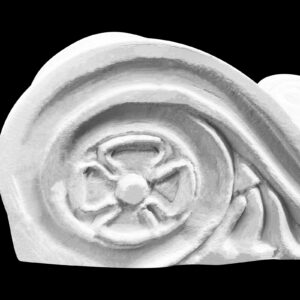 Small Truss with Scroll in Cement - Image 3